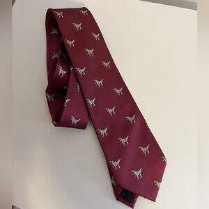 Men’s Dinosaur T-Rex Pattern Maroon Tie